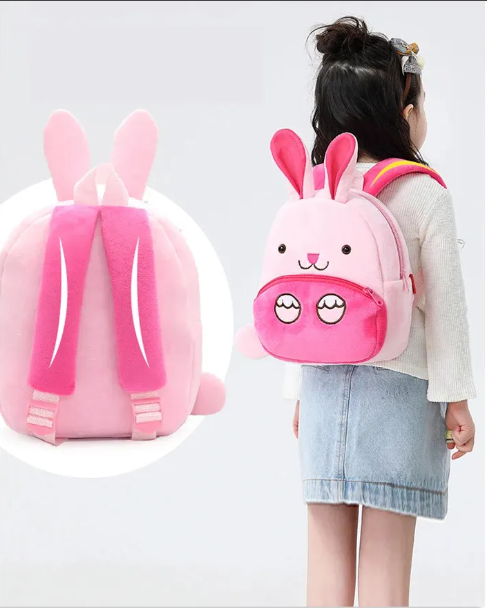10x11%20Inches%20Toddler%20Plush%20Pink%20Rabbit%20Backpack%20Cute%20Baby%20Backpacks%20for%20Boy%20Girl%20Mini%20Backpack%20Preschool%20Baby%20Schoolbag%20-%20Image%202