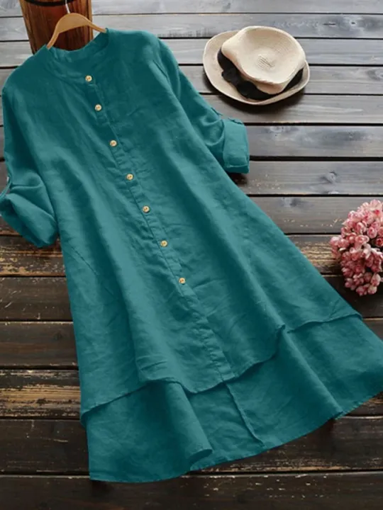Premium%20Quality%20-%20Woman's%20Chemise%20tops%20Cotton%20And%20Linen%20Whistles%20Top%20Plus%20Size%20Blouse%20Women's%20linen%20blouse%20-%20Blouse%20-%20Couture%20-%20High-end%20-%20Image%202