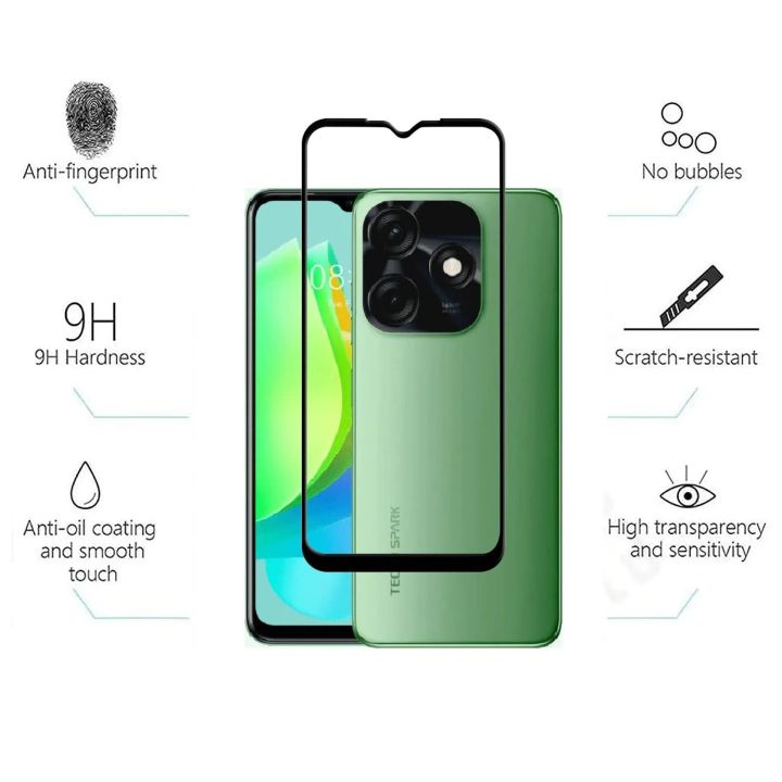 Tecno%20Spark%2010%20/%2010C%20Full%20Glue%20Tempered%20Glass%20Screen%20Protector%20-%20%20Transparent%20-%20Image%205