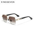KINGSEVEN New Design Sunglasses For Men Polarized Gradient Women Sun glasses Semi-Rimless Square Half-Frame Retro Eyewear 2023.