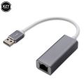 10/100Mbps USB 2.0 to RJ45 Lan Ethernet Adapter Free Driver Network Card Aluminum Alloy for Windows PC Macbook.