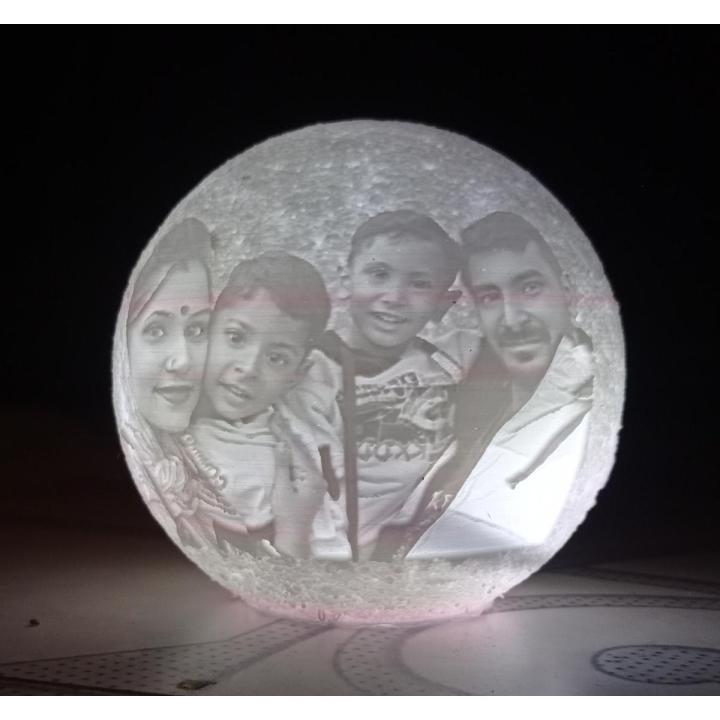 Personalized Moon Light ! Customized Moon Light with Photo & Text ! Moon light Lamp USB Plug & Play