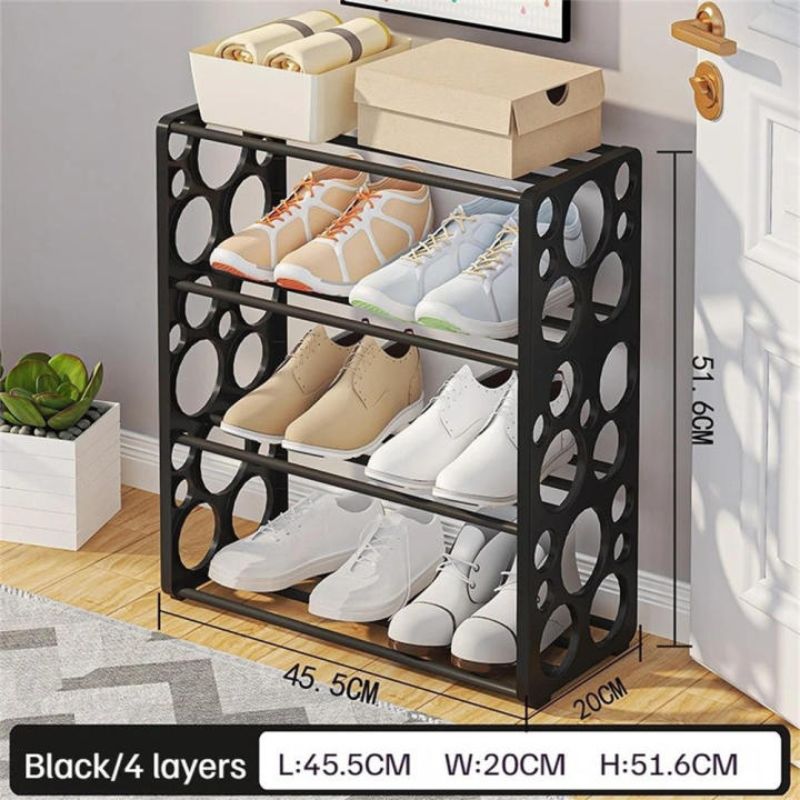 Plastic Shoe rack Space-saving Multi-layer Steel Tube Shoe storage