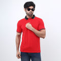 Splendid Red Color Polo White T-Shirt For Men Stylist New Premium Quality By RKS Mega Mall Remarkable - Disclose Styles & Luxe. 