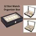 Woodpecker wooden watch organizer 12 partition fashionable watch box for man and women. 