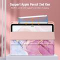 New- Marble Pattern Crystal Acrylic Leather Case with Pen Slot For iPad 9.7 2017 / 2018 / Air 2 / Air. 