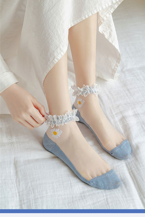 China%20Yuki%20Comfortable%20and%20cool%20daisy%20ice%20silk%20transparent%20socks%20for%20women%20-%20Image%203
