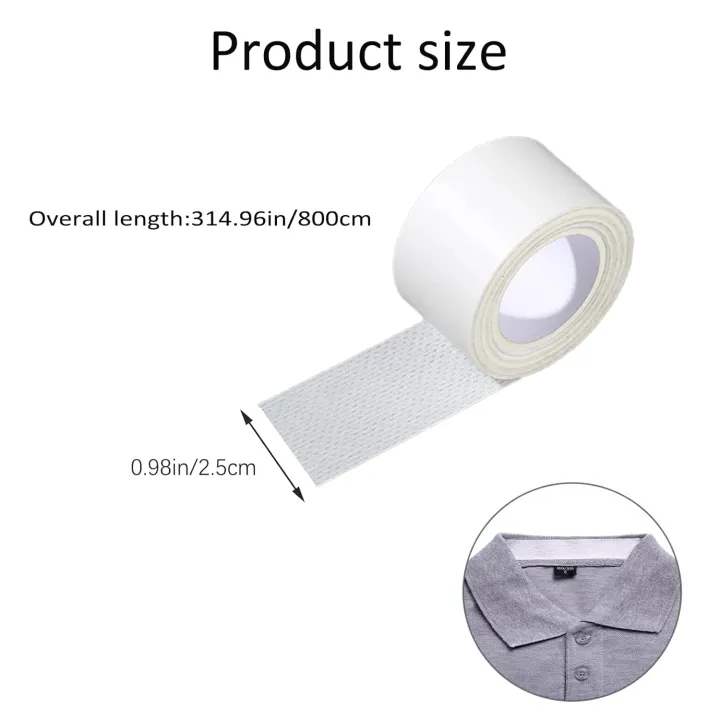 1%20Roll%20Sweat%20Pads%20Collar%20Protectors%20for%20Men%20Shirts%20-%20Disposable%20White%20Shirt%20Neck%20Tape%20-%20Dress%20Hat%20Collar%20Self%20Adhesive%20Invisible%20Liner%20Patch%20Against%20Sweat%20Stain(314%20Inch)%20-%20Image%209