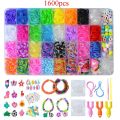 Rubber Bands Loom DIY Handmade Bracelet Making Kits Beads Toys for Girls Children Craft Toys Christmas Gifts Weaving Tool Box.