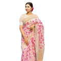 Puja Special Halfsilk Screen Print Saree - Beauty for Festive Occasions. 