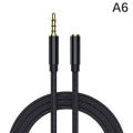 Earphone Extension Cable Nylon Aluminum Alloy Grade Audio Cable 3.5mm Cable Layor. 