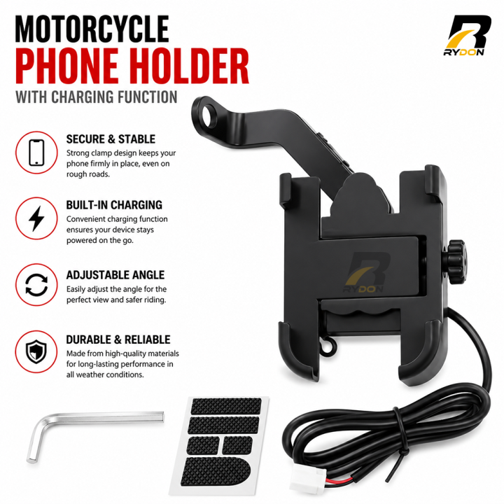 Metal%20Bike%20Mobile%20Cell%20Phone%20Holder%20with%20USB%20Charger%20Metal%20Alloy%20Cradle%20Stand%20for%20Motorcycle%20and%20Bike%20(Black)%20-%20Image%202