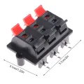 For WP6-3B 6 Way Spring Push Release Connector Speaker Terminal Block Load Spring Audio Speaker Terminals Plug Socket Clip Hudduo. 
