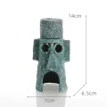 Cartoon Aquarium Ornament Cute Fish House Fish Tank Ornament for Aquarium Landscape Squidward House. 