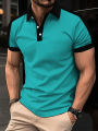 New Summer Luxury Polo Shirt Mens Brand Polo Plus Size T Shirts Stritching Shorts Sleeve Turn-down Collar Business Tee Shirt 5XL.