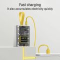 Professional PD22.5W DIY Battery Charger Fast Charging Power Bank with 3PCS 18650 10000mAh Battery Charging Power Bank (With Battery) Estimated 8000mAh. 