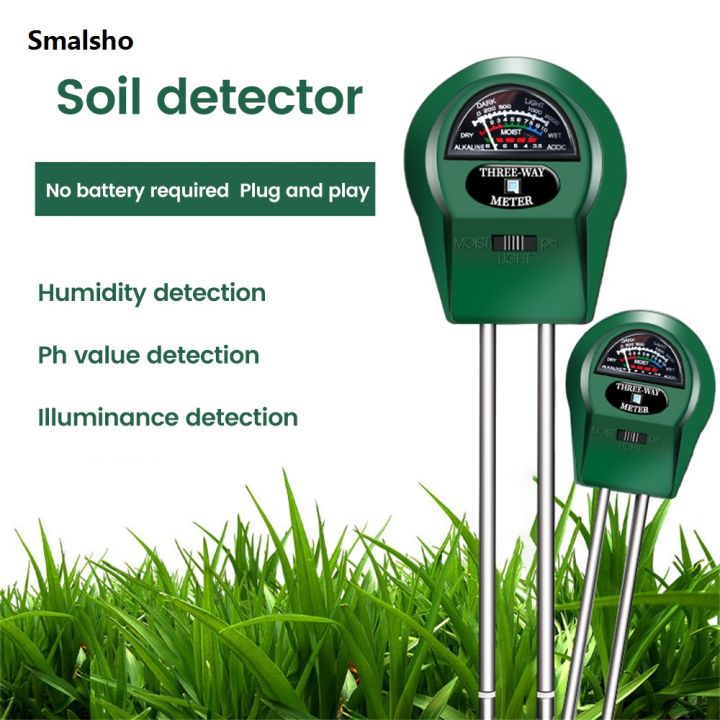 Spring Flower Meter 3 in 1 Soil PH Meter Flower Pot Hygrometer Soil Tester Plants Growth ...