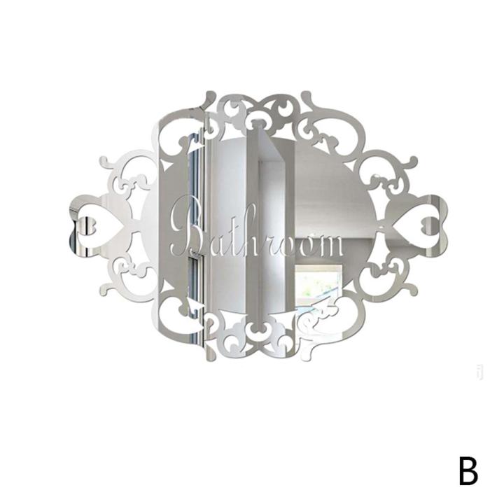 New 3D Acrylic Toilet Mirror Stickers Woman&Man Toilet Sign Mirror Wall Sticker