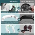 Portable Neck Fan - Personal Fan, Hands Free Bladeless Neck Fan, Rechargeable USB Fan, Neck Air Conditioner White.