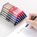 Straight liquid rollerball pen student exam gel pen 0.5mm quick-drying pen carbon pen office straight pen signature pen. 