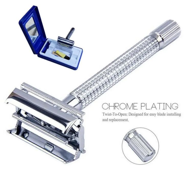 【Topnotch Store】（NEW）Men's Traditional Double Edge Beard Hair Shaving Safety Razor Shaver  Blade