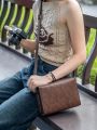 Suitable for Fuji Canon Nikon Sony Shoulder Leather Vintage Camera Bag Mirrorless Camera Bag Photography Bag. 