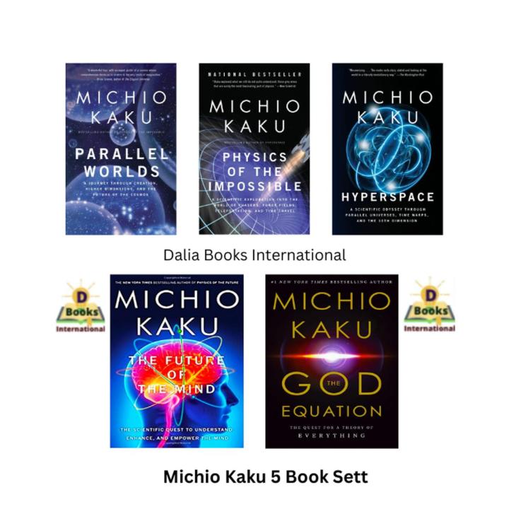 Michio Kaku 5 Book Set , Physics of the Impossible ,Parallel Worlds , Hyperspace , The Future of the Mind ,The God Equation
