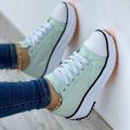 2022 Woman Platform Sneakers Women Casual Shoes Female Canvas Shoes Tennis Ladies Shoes Chunky Sneakers Lace Up Shoe Plus Size. 