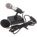 Portable 3.5mm Stereo Studio Mic KTV Karaoke Mini Microphone For Cell Phone PC Fullhouse. 
