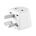 TE 3 pin Chinese Power Plug Adapter Travel Converter Australia UK USA EU White. 