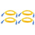 4 Pcs Simplex Single Mode SC to SC Male Fiber Optic Patch Yellow 2M.