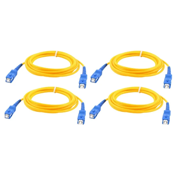 4%20Pcs%20Simplex%20Single%20Mode%20SC%20to%20SC%20Male%20Fiber%20Optic%20Patch%20Yellow%202M%20-%20Image%203