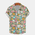 Funny Graphic Shirts For Men Clothing Fashion Summer Mens Blouses Casual Outdoor Lapel Blouse Hawaiian Button Y2k Tops. 
