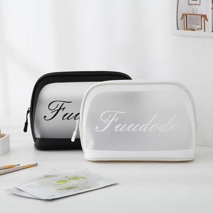 New Waterproof transparent makeup bag tpu Round Shape for women Internet celebrity large capacity travel portable toiletries bag for men and women