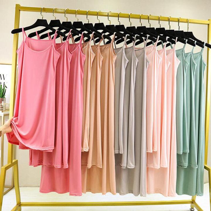2022 Spring Summer Women's Inner Modal Camisole Bottom Dress Slim Petticoat Wild Bottoming Female Thin