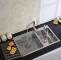 KITCHEN SINK HANDMADE DOUBLE BOWL ARINO 32"X18" PREMIUM.