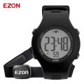 New EZON T037 Men Women Sports Wristwatch Digital Heart Rate Monitor Outdoor Running Watch Alarm Chronograph With Chest Strap.