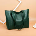 Solid Color Tote Bags Women's Fashion Bags Large Capacity Shoulder Bag Casual Tote Bags For Women PU Leather Handbags. 