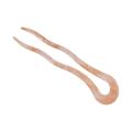 Chinese Style Metal U Shaped Hair Stick Fork Clip Minimalist Vintage Hanfu 2 Prong Updo Chignon Pin Bun Holder Hairpin.