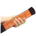 Portable Pocket Guitar 6 Fret Model Wooden Practice 6 Strings Guitar Trainer for Beginners.