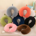 Comfortable Travel Neck Pillow for Car & Plane, Soft Fabric, Cartoon Character Design, Ideal for Long Trips and Home Decor. 