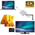 Type-C HUB USB C To HDMI Cable Adapter Splitter C 3 IN 1 4K 3.0 PD Fast Charging Smart Adapter For MacBook Dell.