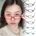 Small Rectangle Eyeglasses Women Men Retro Narrow Frame Vintage Square Eye Glasses Female Eyewear.