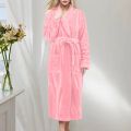 Thicken Warm Flannel Robe Winter Long Sleeve Plush Bathrobe Hooded Women Fleece Nightgown Lounge Sleepwear Bathing Homewear. 