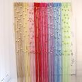 Door String Curtain Rose Flower Window Thread Curtain Hanging Curtain Valance Divider Decorative for party bedroom wedding. 