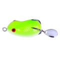 Frog Luya Fake Bait Sequined Double Hook Cross-Border Luminous Thunder Frog Bait Small Thunder Frog Outdoor Fishing Fake Bait.
