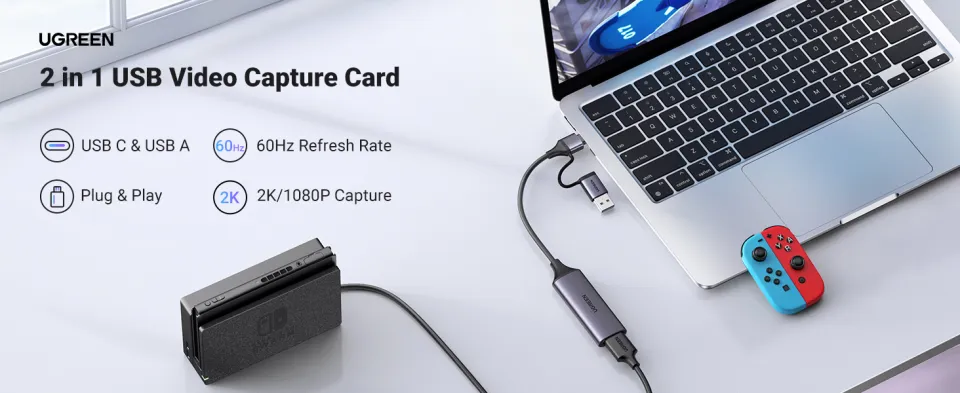 UGREEN Video Capture Card HDMI to USB Type C Capture 1080P 60FPS