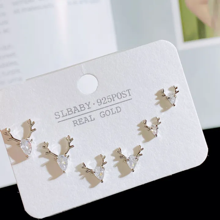 SLBABY%20Silver%20Three-Pair%20Combo%20Set%20Stud%20Earrings%20Women's%20925%20Silver%20Pin%20Korean%20Version%20New%20Exquisite%20and%20Versatile%20Earrings%20-%20Image%206