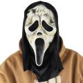 Scary Ghost Face Mask for Adult Halloween Scream Mask Horror Latex Mask Horrible Skull Face Mask for Costume Cosplay Party.