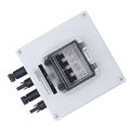 Solar Combiner Box DC1000V IP67 Transparent Panel Photovoltaic Combiner Box for RV. 